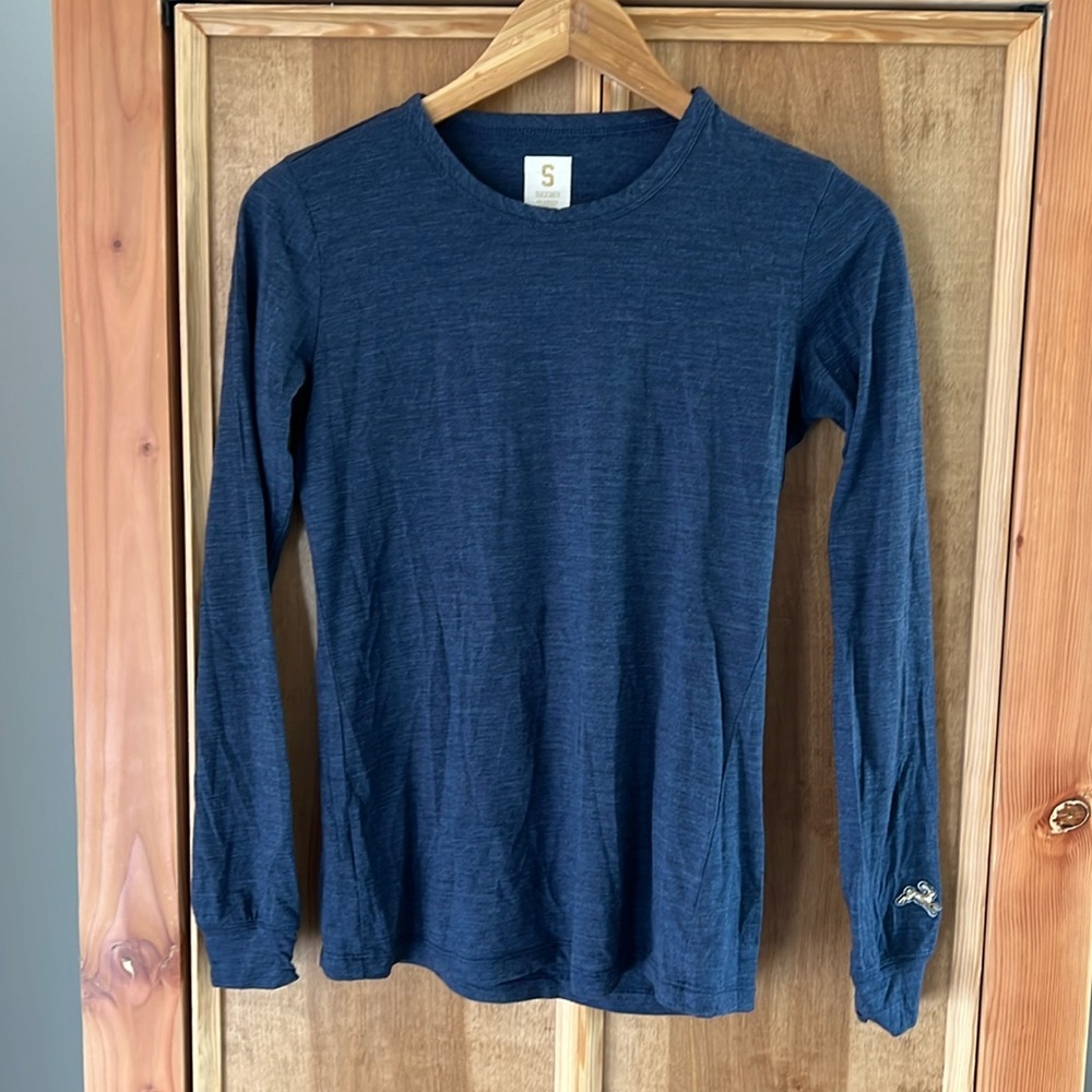 Tracksmith Merino Long Sleeve Top - Sz Small, Blue
